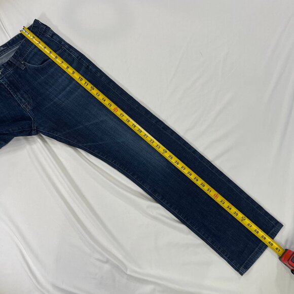 AG Adriano Goldschmied Mens 33x30 Actual The Matchbox Slim Straight Jeans Dark - Picture 7 of 12